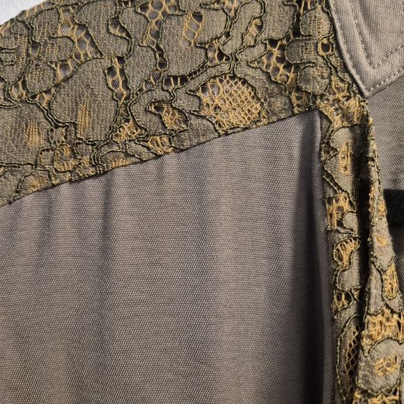 LOGO By Lori Goldstein Lace-Trimmed Women's Jacket in Green - Picture 11 of 15